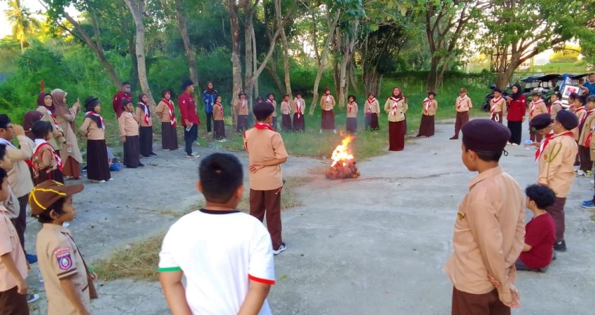 Pelaksanaan kegiatan Puncak Tema Parja Muda Karana SD Laboratorium Universitas Negeri Gorontalo. (Foto: Ardiansyah/ Gorontalo Post).